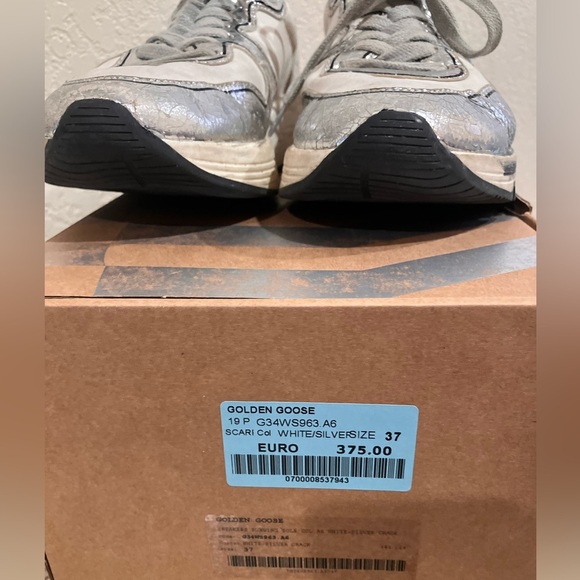 Golden Goose Sole Cole Running Shoe white-silver crack - Picture 12 of 16